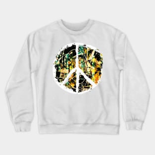 Grunge Graffiti Art Peace Sign Crewneck Sweatshirt